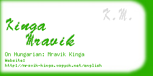 kinga mravik business card